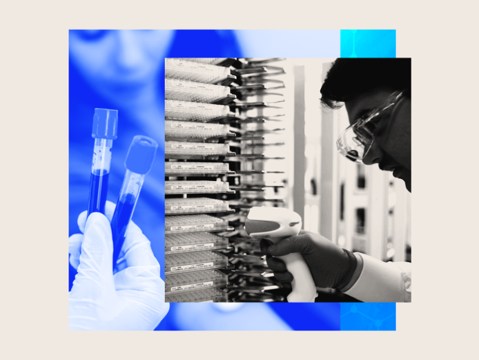 Abstract image of Guardant lab tech